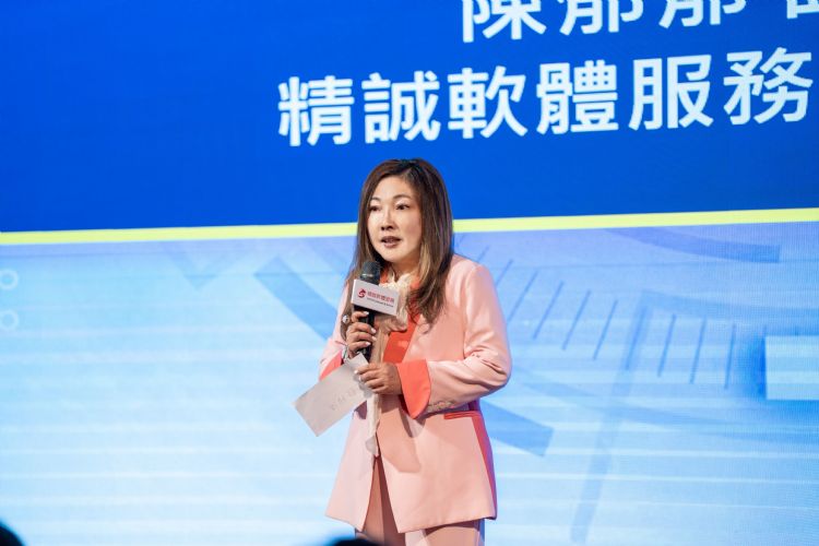 精誠軟體服務陳郁郁副總經理指出AI導入雲端與企業營運後，資安治理已擴展至資料治理、模型安全及供應鏈風險管理等多層次議題，企業需強化整體風險控管能力。精誠軟體服務